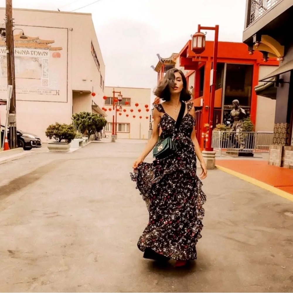 Chiffon Floral Maxi dress by Love Sam